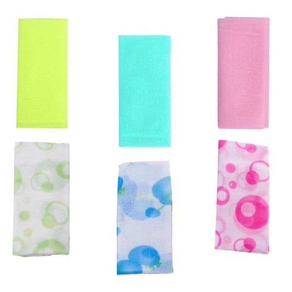 6pcs Bubble Bath Towel Body Massager Shower Towel Wash Cleaning Tool Washing Sc Carousel 1