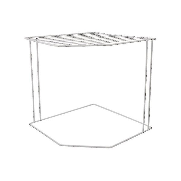 1pc Iron Double Layer Shelf Kitchen Rack Bathroom Storage Rack Household Supply Carousel 1