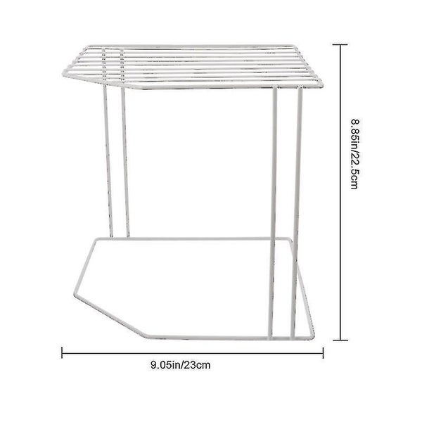 1pc Iron Double Layer Shelf Kitchen Rack Bathroom Storage Rack Household Supply Carousel 2