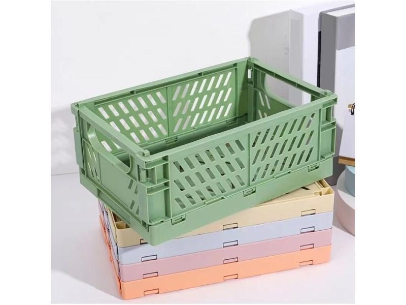 Creative Foldable Storage Box For Student Desktop Cosmetic Rack Carousel 2