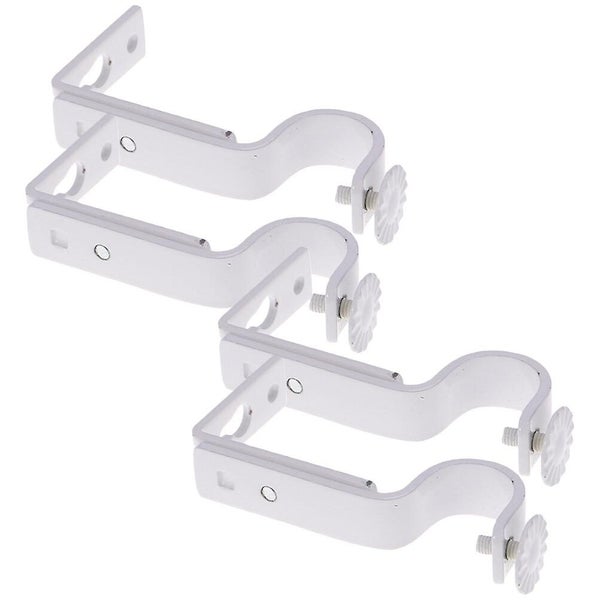 2 Pairs Of Curtain Rod Brackets Heavy Duty Curtain Rod Holders Metal Curtain Ro Carousel 1
