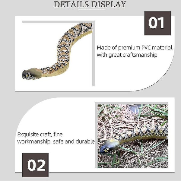 2pcs Simulation Snake Figurine Snake Figure Snake Toy Simulation Animal Model P Carousel 3