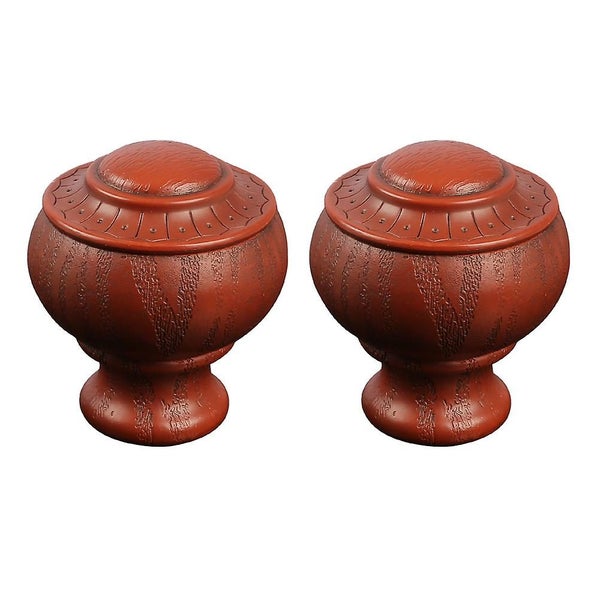 2pcs Decorative Home Curtain Rod End Curtain Accessory Curtain Rod End Curtain Carousel 1