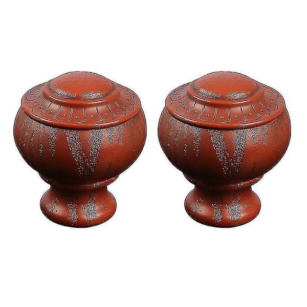 2pcs Decorative Home Curtain Rod End Curtain Accessory Curtain Rod End Curtain Carousel 2
