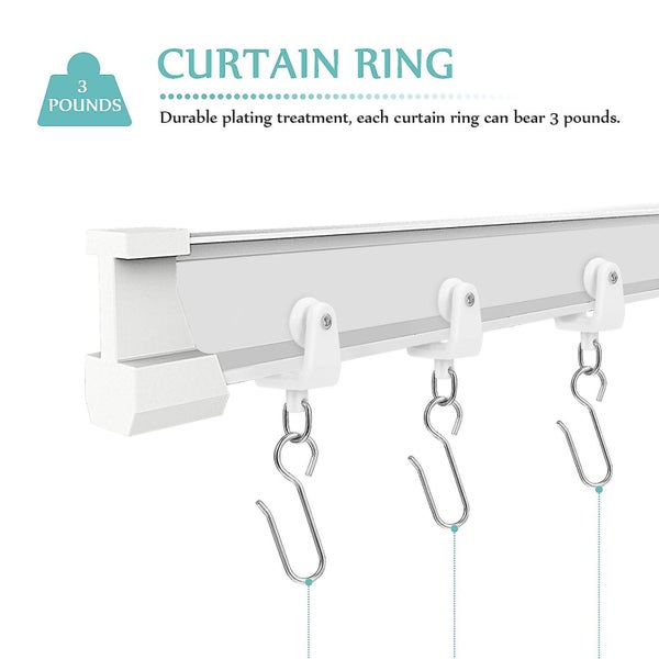 30 Pcs Curtain Gliders With Hooks For Curtain Tracks Carrier Rollers And Hooks Carousel 2