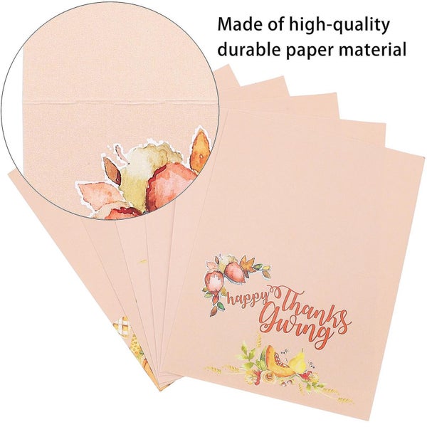 12 Sets Blank Cards Party Thank Cards Thanksgiving Cards Thank You Notes Envelo Carousel 2