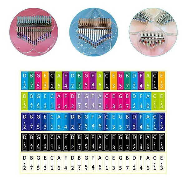 5pcs Kalimba Thumbs Piano Stickers Kalimba Stickers Kalimba Learning Stickers Carousel 2