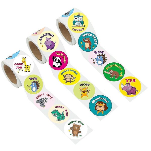 3 Rolls Scrap Book Stickers Envelope Seal Sticker Notebook Stickers Decorative Carousel 1