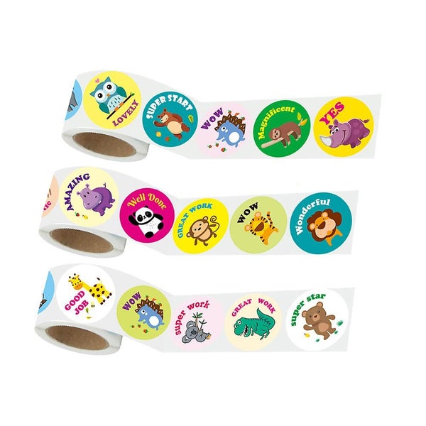 3 Rolls Scrap Book Stickers Envelope Seal Sticker Notebook Stickers Decorative Carousel 3