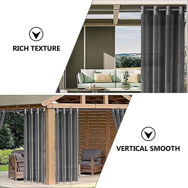 2pcs Home Patio Sheer Curtain Window Drapes Window Panels With Grommet Carousel 2