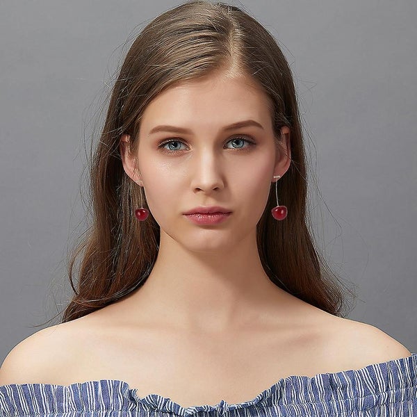 Cherry Earrings Ear Jewelry Woman Cherry Earring Jewelry Gift Earrings Statemen Carousel 4