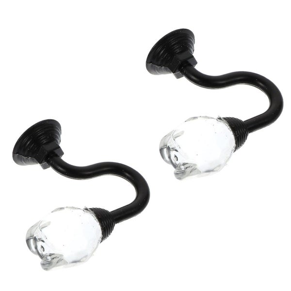 1 Pair Home Elegant Curtain Pothooks Decorative Curtain Crystal Curtain Hooks Carousel 1