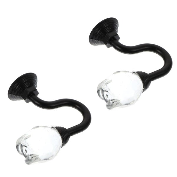 1 Pair Home Elegant Curtain Pothooks Decorative Curtain Crystal Curtain Hooks Carousel 2