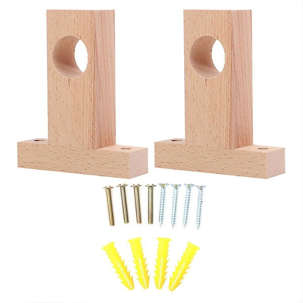 2pcs Curtain Rod End Prime Premium Sturdy Holder Rod End Bracket For Home Bathr Carousel 1