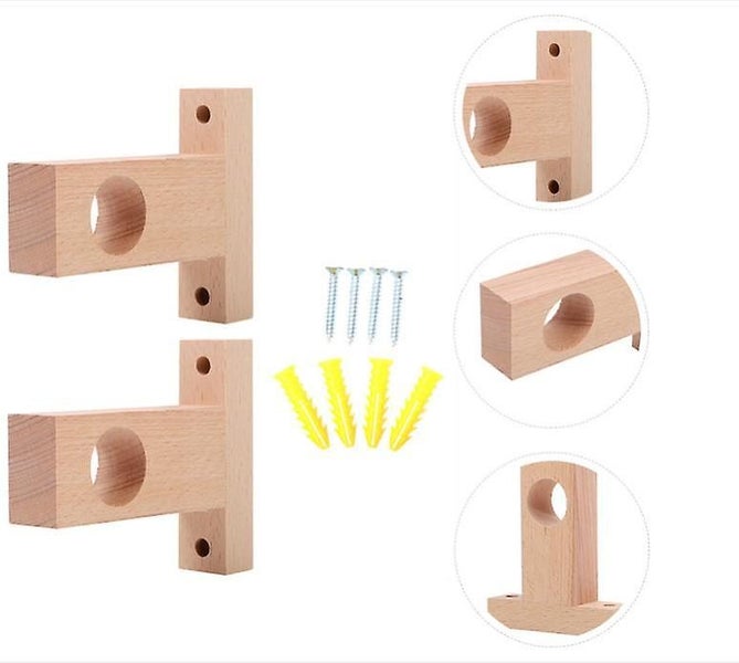 2pcs Curtain Rod End Prime Premium Sturdy Holder Rod End Bracket For Home Bathr Carousel 3