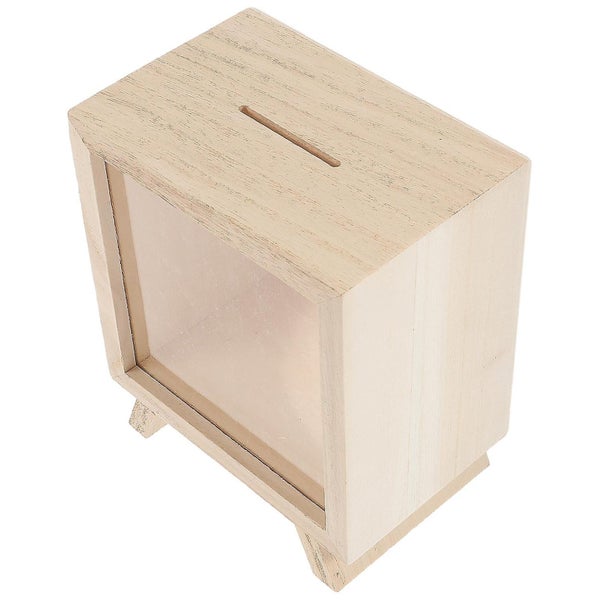 Letter Piggy Bank Wood Desk Bank Coin Bank Tin Clear Wooden Coin Bank Clear Cha Carousel 5