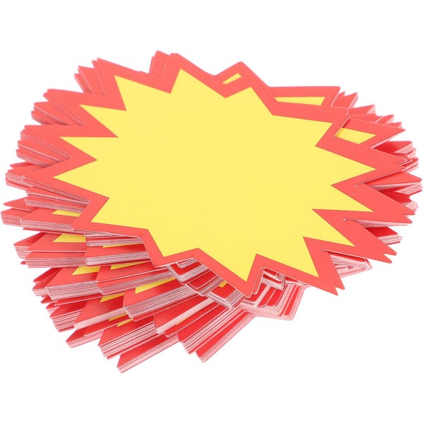 100 Pcs Sticker Numbers Burst Paper Signs Price Tags Sign Display Signs For Ret Carousel 4