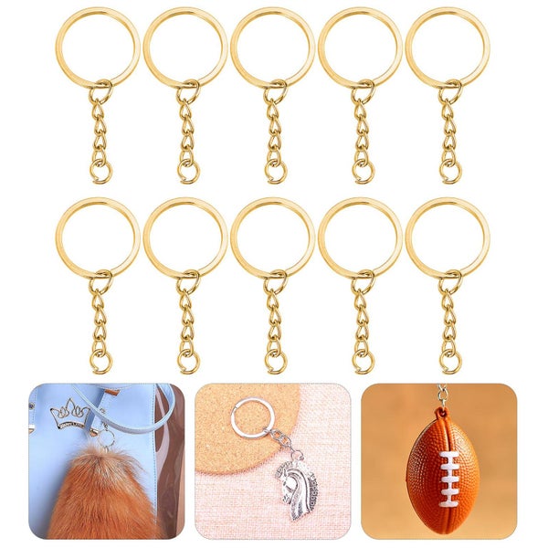 10pcs Metal Blank Key Rings Split Key Holder Rings Diy Key Chain Accessories Carousel 3