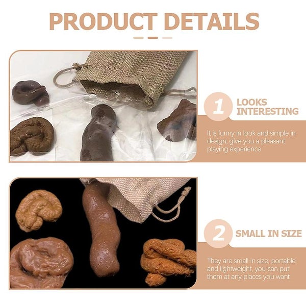 6 Pcs Toys Adults Party Tricky Prank Prop Party Fake Poo Toy Trick Toys Prank K Carousel 4