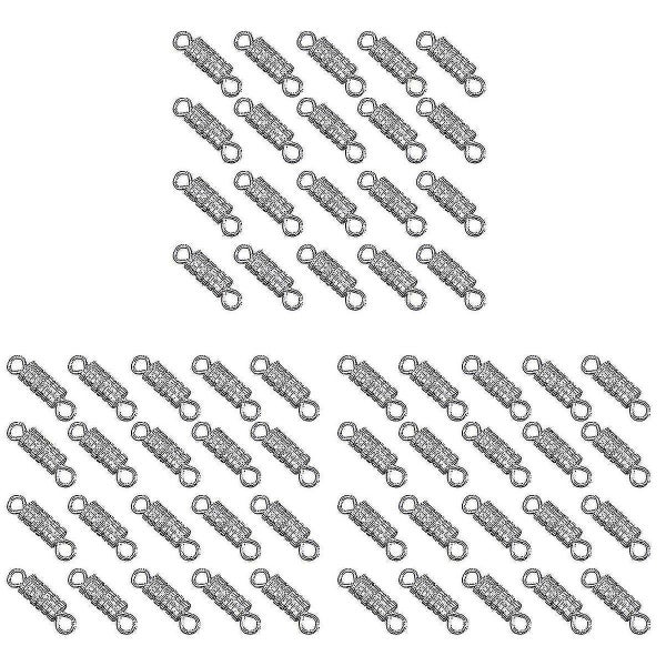 180 Pcs Jewelry Clasps 4x15mm Barrel Screw Type Clasp For Jewelry Making silv Carousel 2