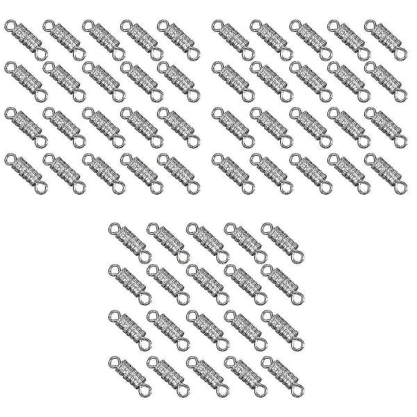 180 Pcs Jewelry Clasps 4x15mm Barrel Screw Type Clasp For Jewelry Making silv Carousel 3