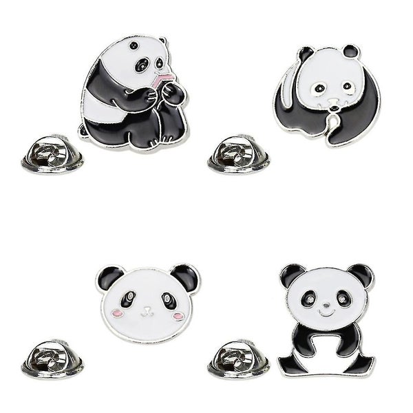 4pcs Breastpin Lovely Panda Shape Cute Small Gift Costume Props Decoration For Carousel 1