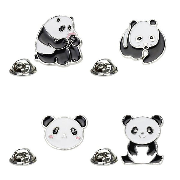 4pcs Breastpin Lovely Panda Shape Cute Small Gift Costume Props Decoration For Carousel 2
