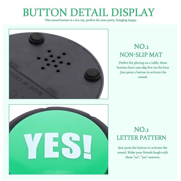 2pcs Sound Buttons Party Prank Sound Button Electronic Trick Button Toys the Ye Carousel 2