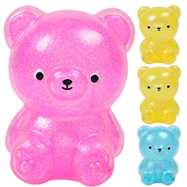 4pcs Bear Squeeze Toys Household Squeeze Toys Colored Bear Fidget Toys Elastic Carousel 1