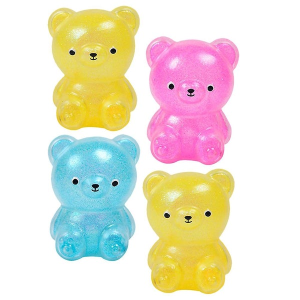 4pcs Bear Squeeze Toys Household Squeeze Toys Colored Bear Fidget Toys Elastic Carousel 2
