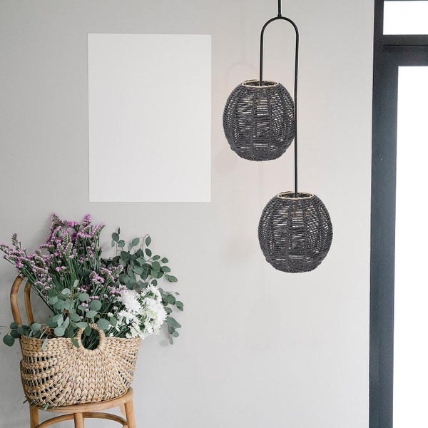 Led Outdoor Bulbs Pendant Light Shade Japanese Lampshade Wicker Lampshades Vint Carousel 2