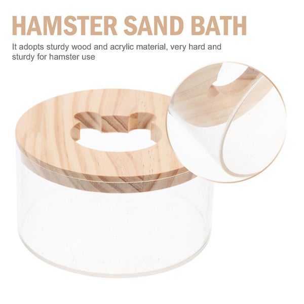 Toy Containers Transparent Hamster Bathroom Hamster Sand Bath Container Chinchi Carousel 2