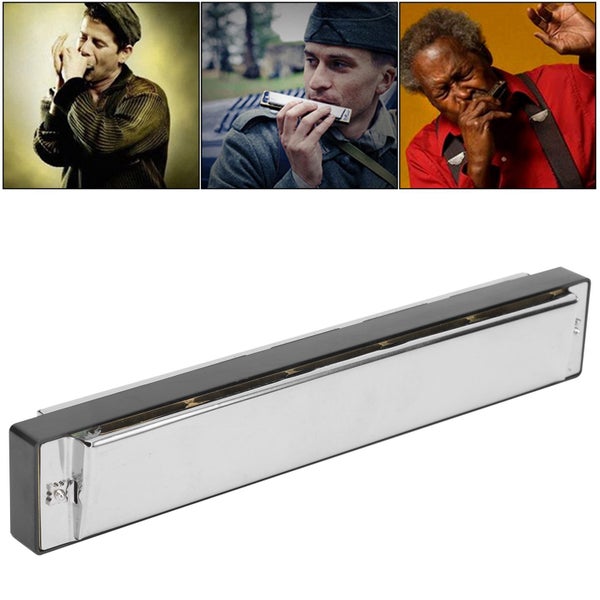Harmonica D Key 24 Hole Playing Mouth Organ Wind Musical Instrument Carousel 1