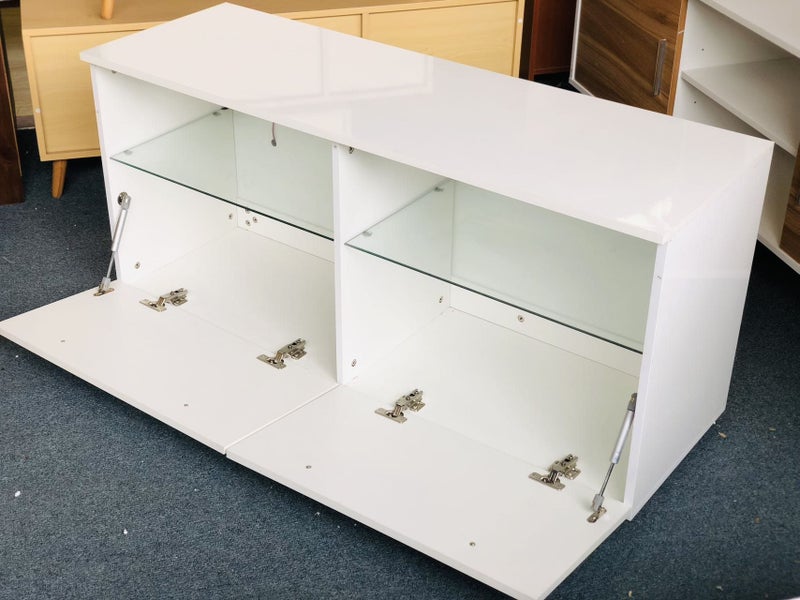 Boston LED Glossy Tv Unit in White (Clearance) Carousel 2