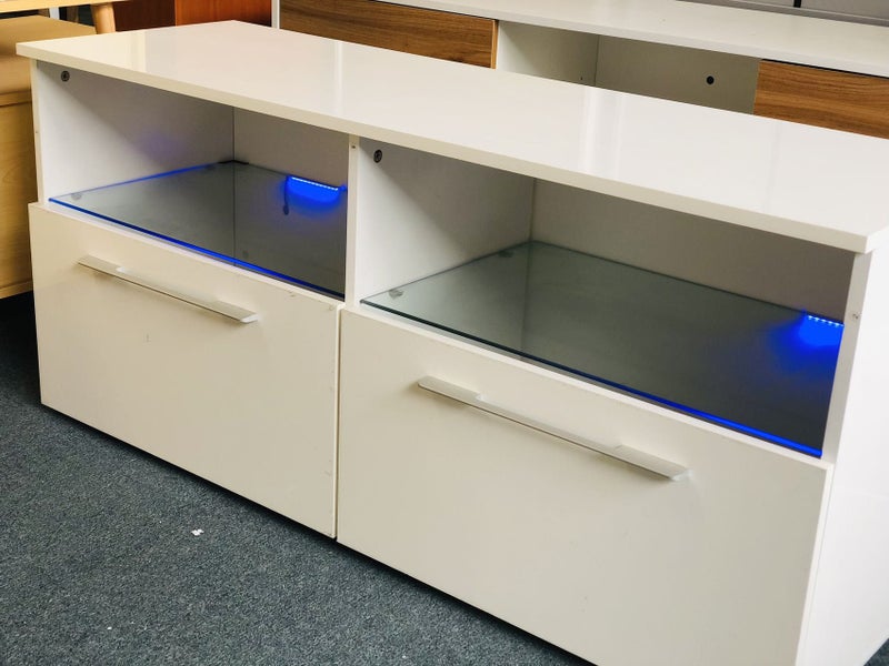 Boston LED Glossy Tv Unit in White (Clearance) Carousel 4