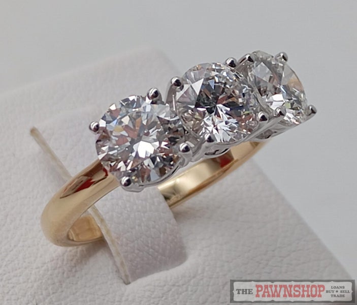 New! 3.00ct TWD Laboratory-Grown Three Stone Diamond Ring $11,00062863232235906112