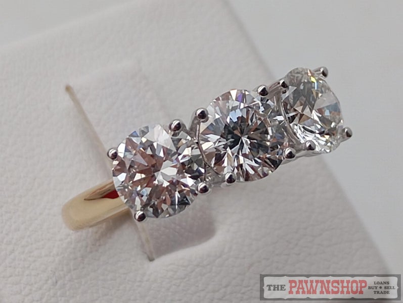New! 3.00ct TWD Laboratory-Grown Three Stone Diamond Ring $11,00062863232235906111