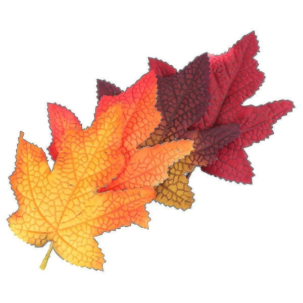 16pcs Halloween Decoration Thanksgiving Ornament Simulation Maple Leaf Set Deco Carousel 3