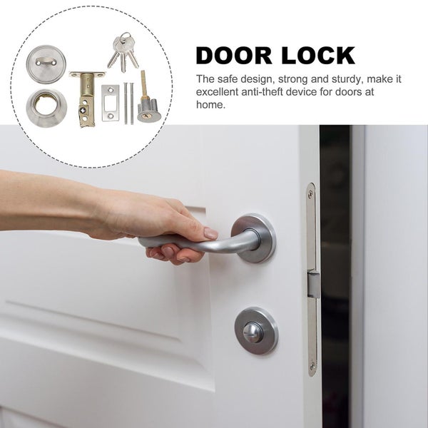 1 Set Stainless Steel Door Lock Security Door Lock Privacy Door Knob Lock For H Carousel 5