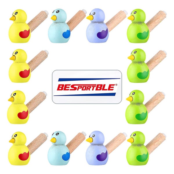 15 Pcs Kids Musical Toys Bird Shape Whistle Toys Bird Whistle Call Musical Wood Carousel 2
