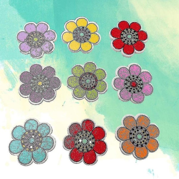 50 Pcs Buttons Crafts Sunflower Pattern Wood Buttons Wood Craft Buttons Cartoon Carousel 3