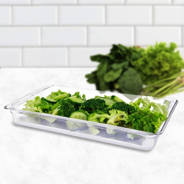 SOGA 100mm Clear Gastronorm GN Pan 1/1 Food Tray Storage Bundle of 2 Carousel 2