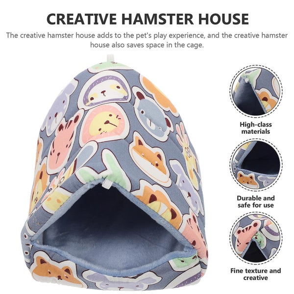 Cage Hamster House Lovely Hamster Hideout Comfortable Chinchilla House Chinchil Carousel 3