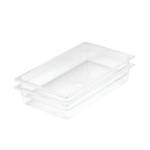 SOGA 100mm Clear Gastronorm GN Pan 1/1 Food Tray Storage Bundle of 2 Carousel 1
