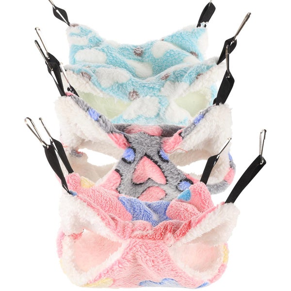 3 Pcs Playset Accessories Warm Hamster Bed Hamster Tent House Guinea Pig Hammoc Carousel 1