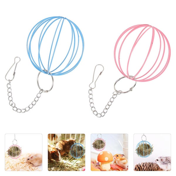 2 Pcs Frame Holder Stand Rabbit Hay Container Hanging Hay Feeders Rabbit Cage H Carousel 2