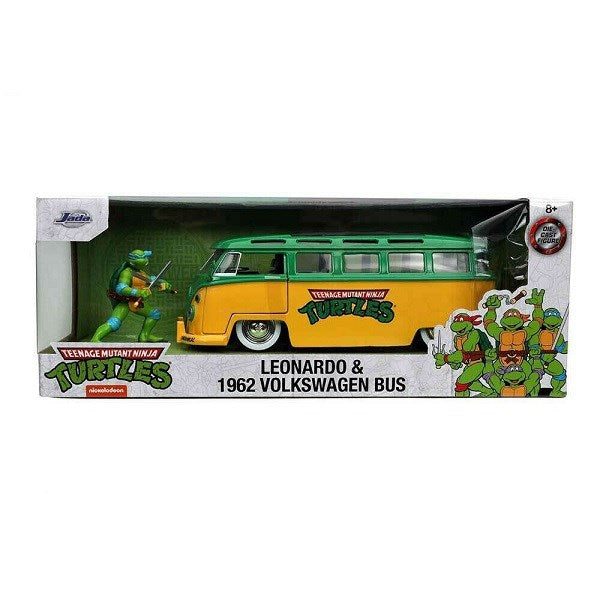 Jada 31786 1/24 1962 Volkswagen Bus w/Leonardo Figurine - Teenage Mutant Ninj... Carousel 2