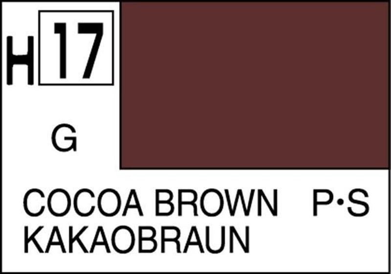 Gunze H017 Mr. Hobby Aqueous Gloss Cocoa Brown ( Hull Red ) Carousel 1