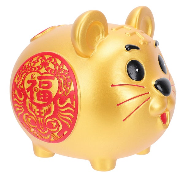 1pc Tiger shape Piggy Bank Desktop Cow Adornment Cartoon Saving Pot Ornament Carousel 1