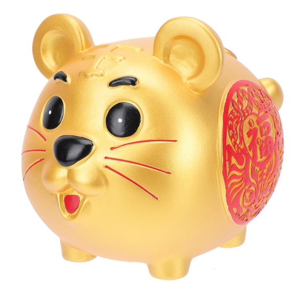 1pc Tiger shape Piggy Bank Desktop Cow Adornment Cartoon Saving Pot Ornament Carousel 2